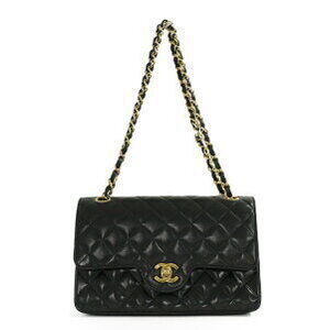 Chanel Matelasse Double Flap Shoulder Bag Black